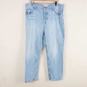 Everlane 90s Cheeky Diamond High Rise Wash Blue Ankle Jeans Womens Sz 33